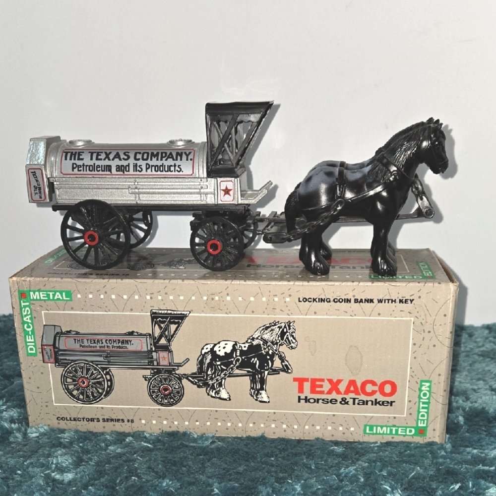 1991 Texaco Horse & Tanker Die-Cast Coin Bank